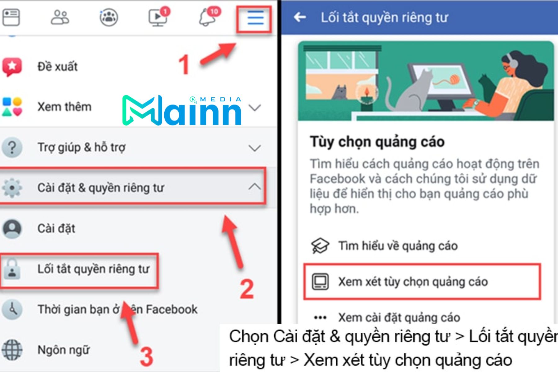 tắt quảng cáo trên facebook điện thoại