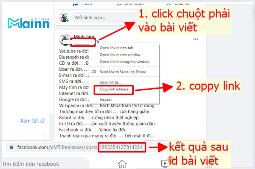 cách lấy id