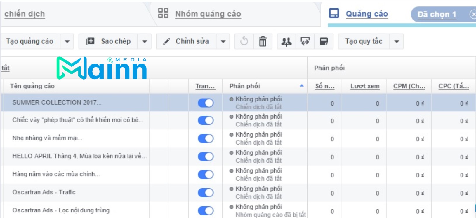 chỉnh sửa bài quảng cáo facebook