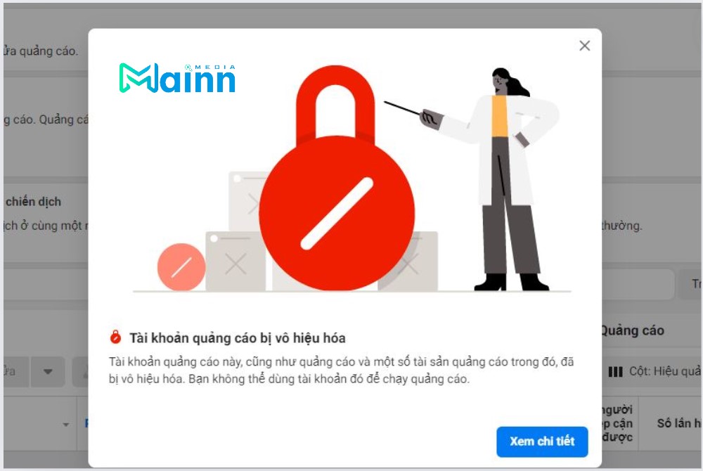 tài khoản quảng cáo bị hạn chế