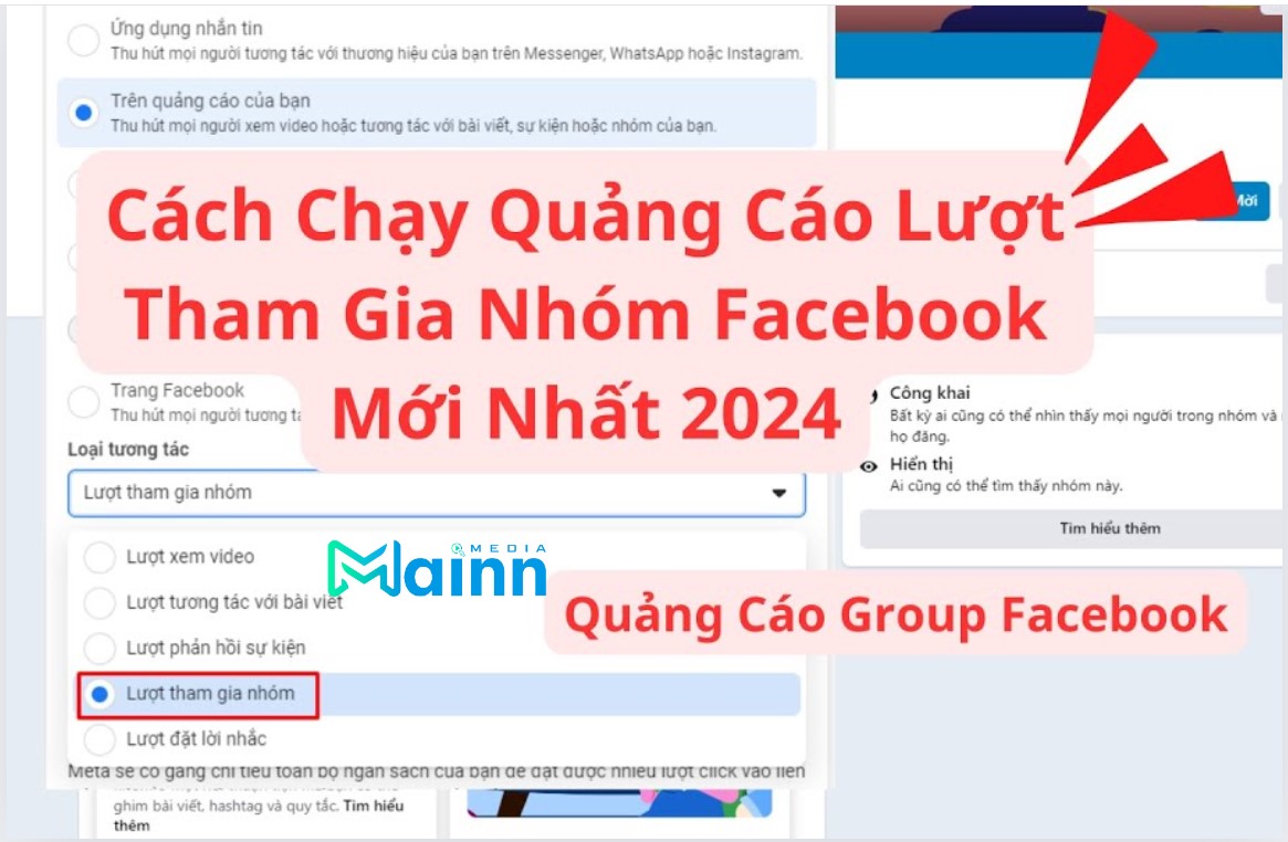 chạy quảng cáo bài viết trong group