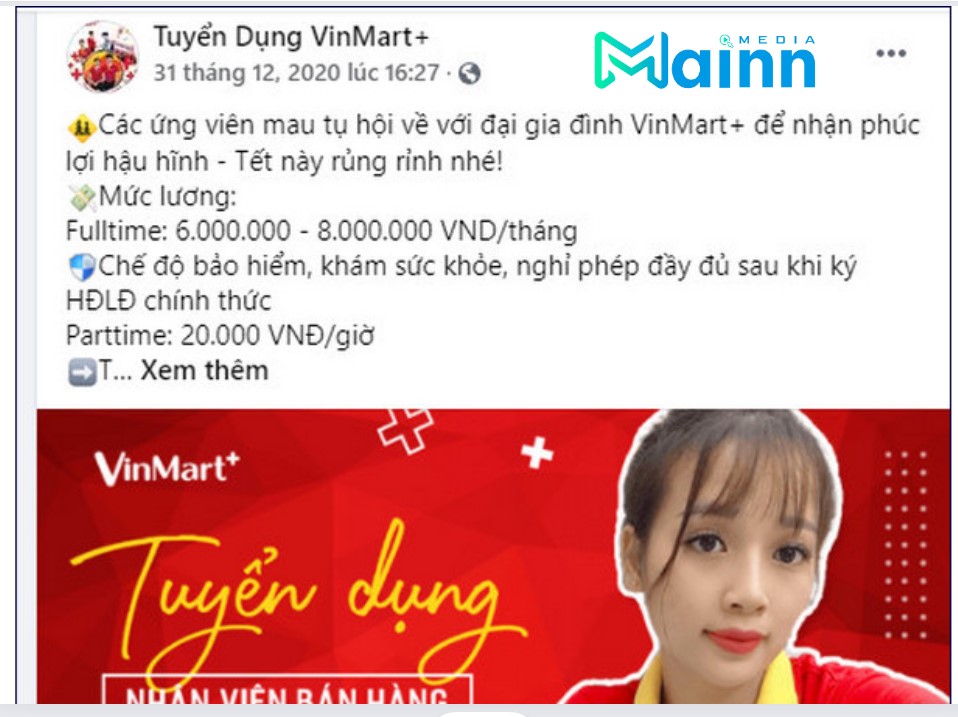 quảng cáo tuyển dụng facebook