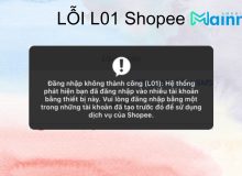 Shopee bị lỗi L01