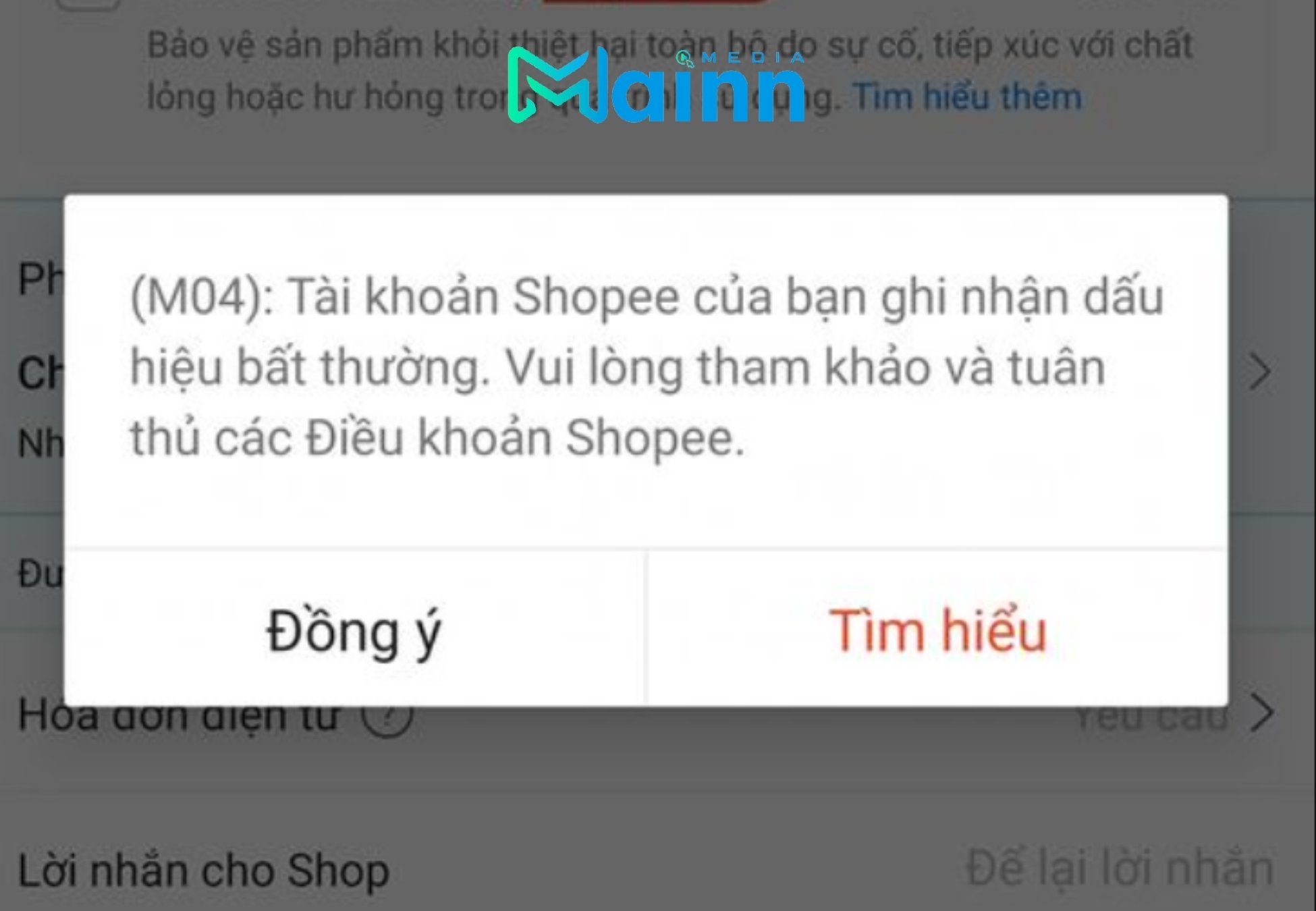 Shopee lỗi M04 không dùng được mã giảm giá