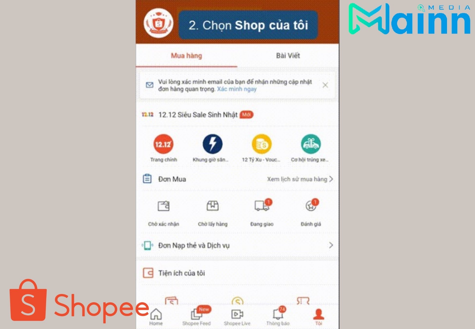 Cách ẩn sản phẩm trên Shopee