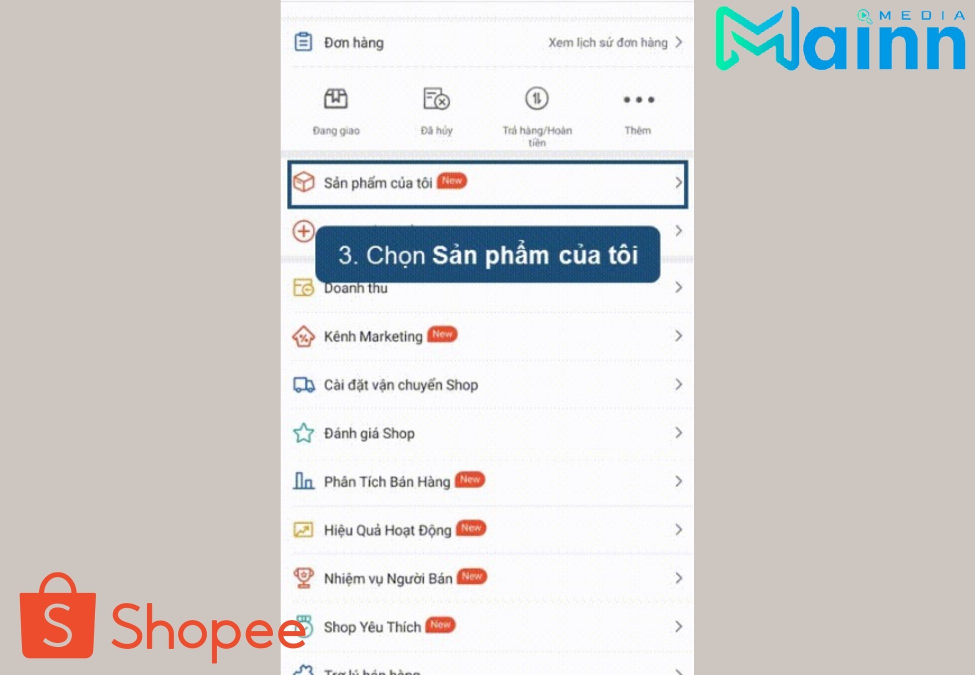 Cách thu hồi sản phẩm trên Shopee