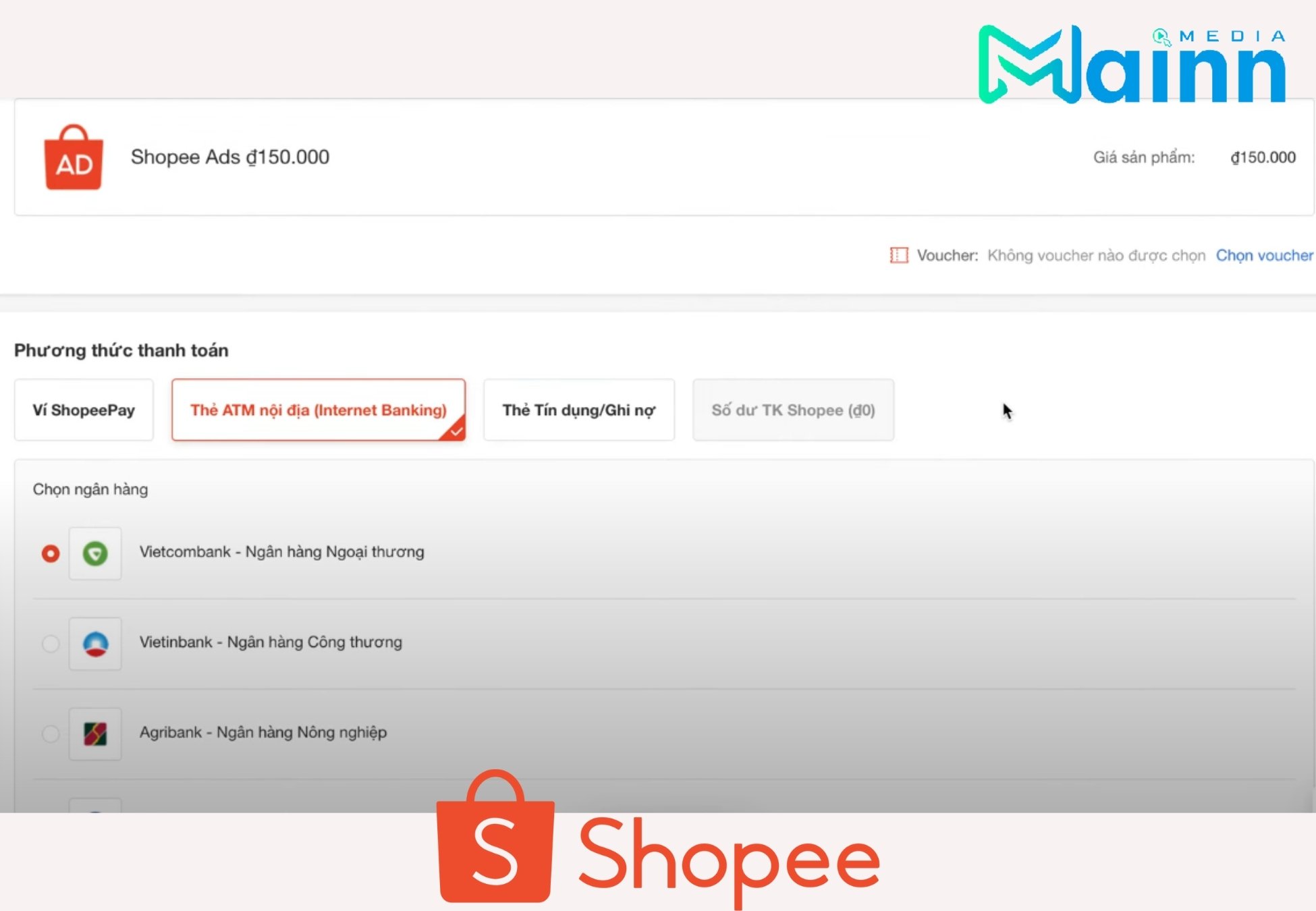 Ngân sách quảng cáo Shopee