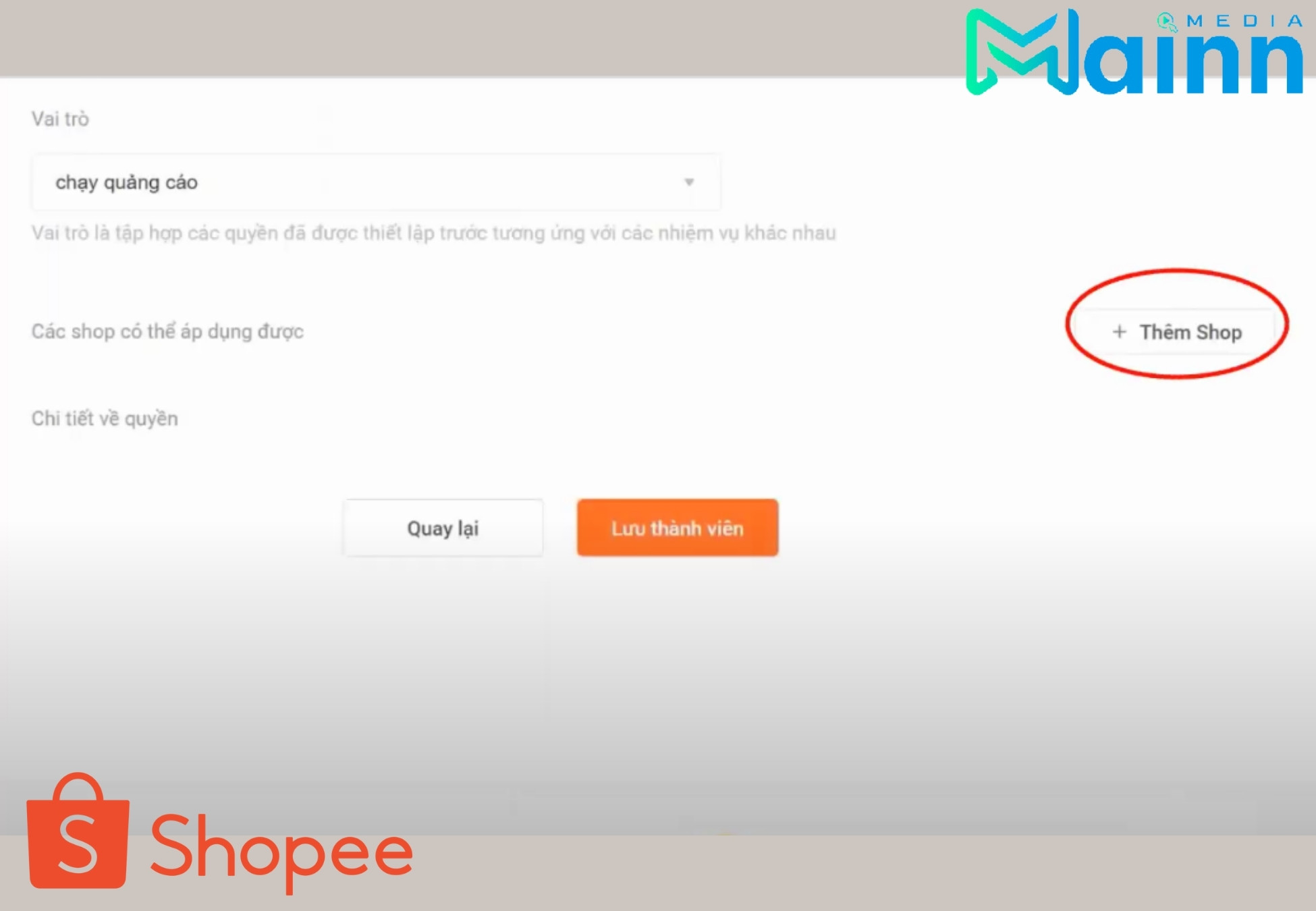 Nhiều tài khoản bán hàng Shopee