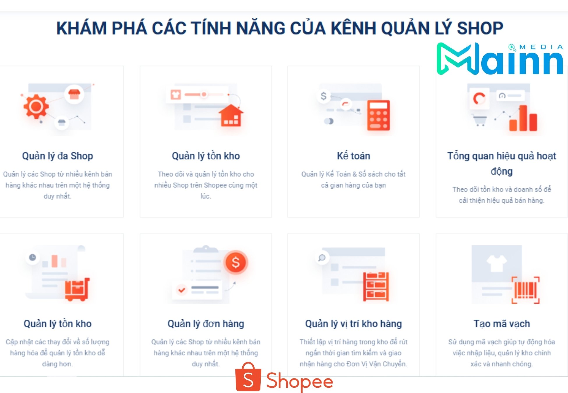 Nhiều tài khoản chính và tài khoản phụ Shopee