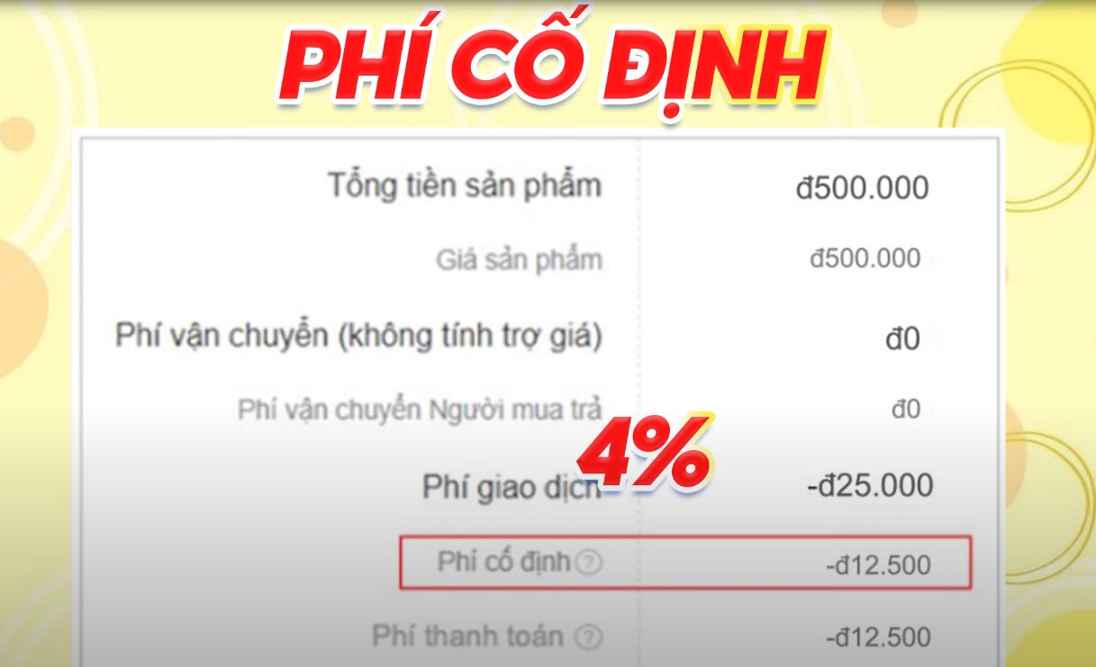 chi phí cố định khi bán hàng trên Shopee