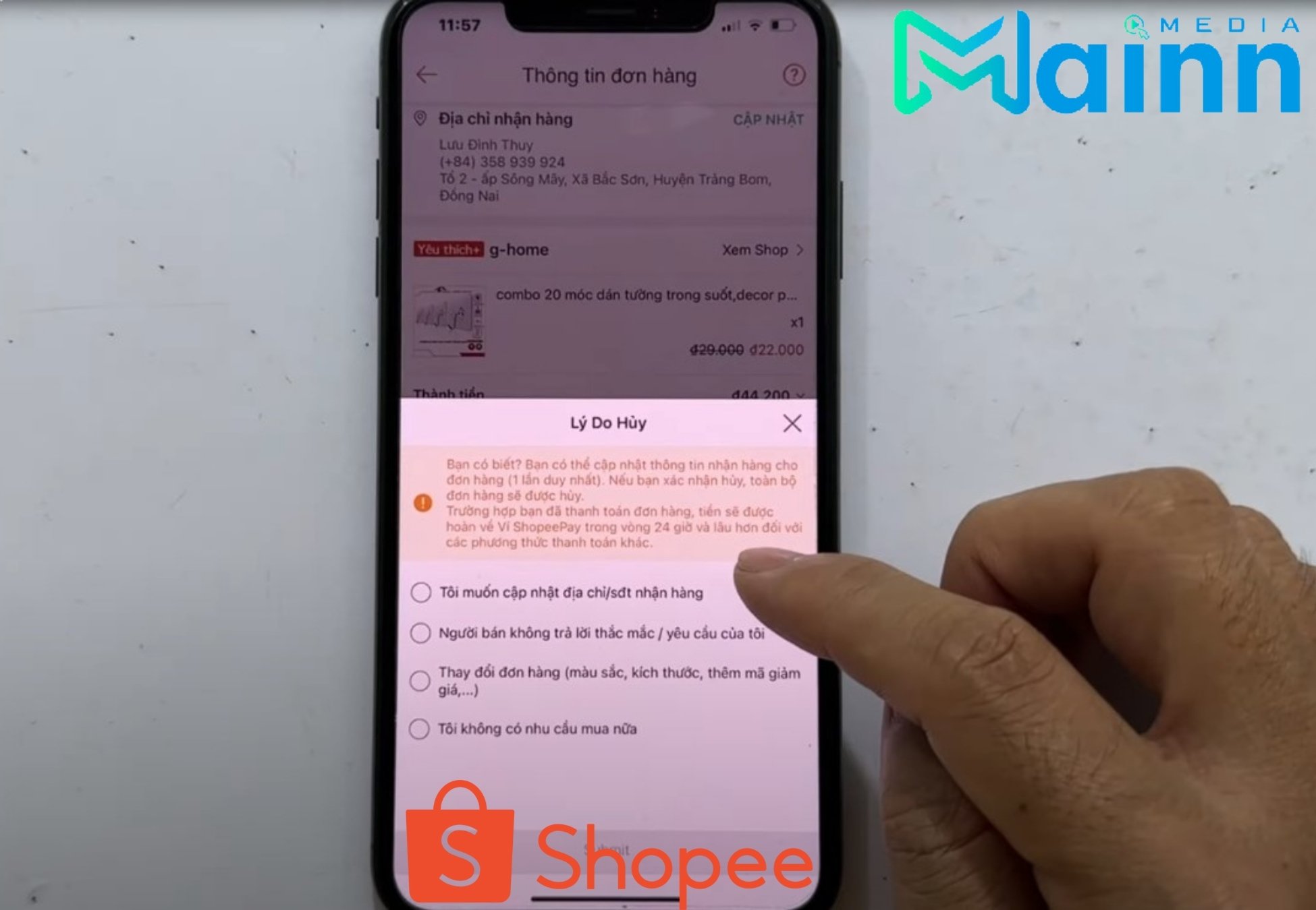 bị hủy đơn Shopee phải làm sao