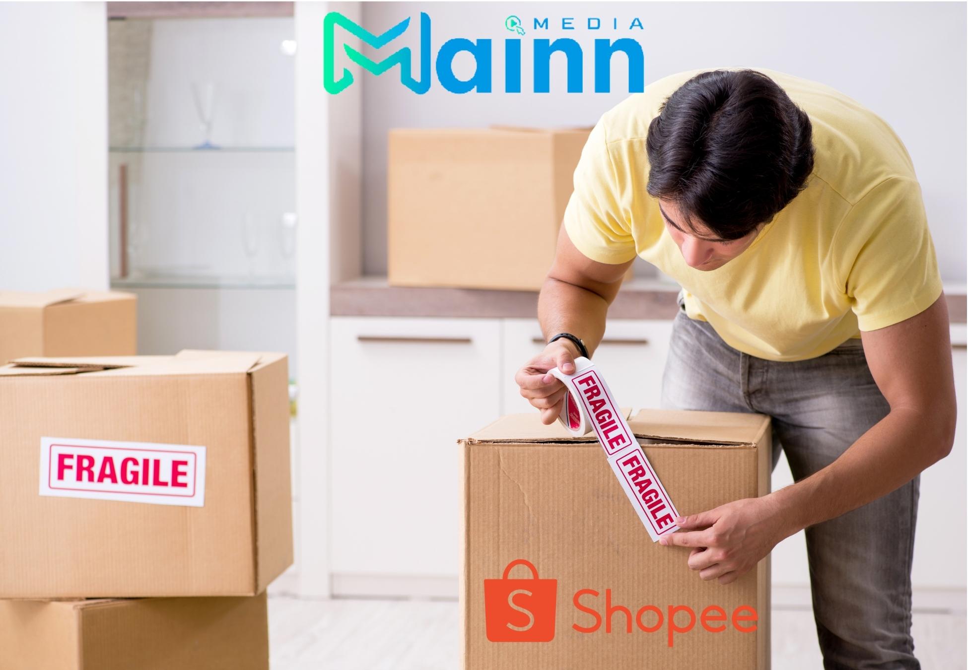 thông tin trên gói hàng Shopee