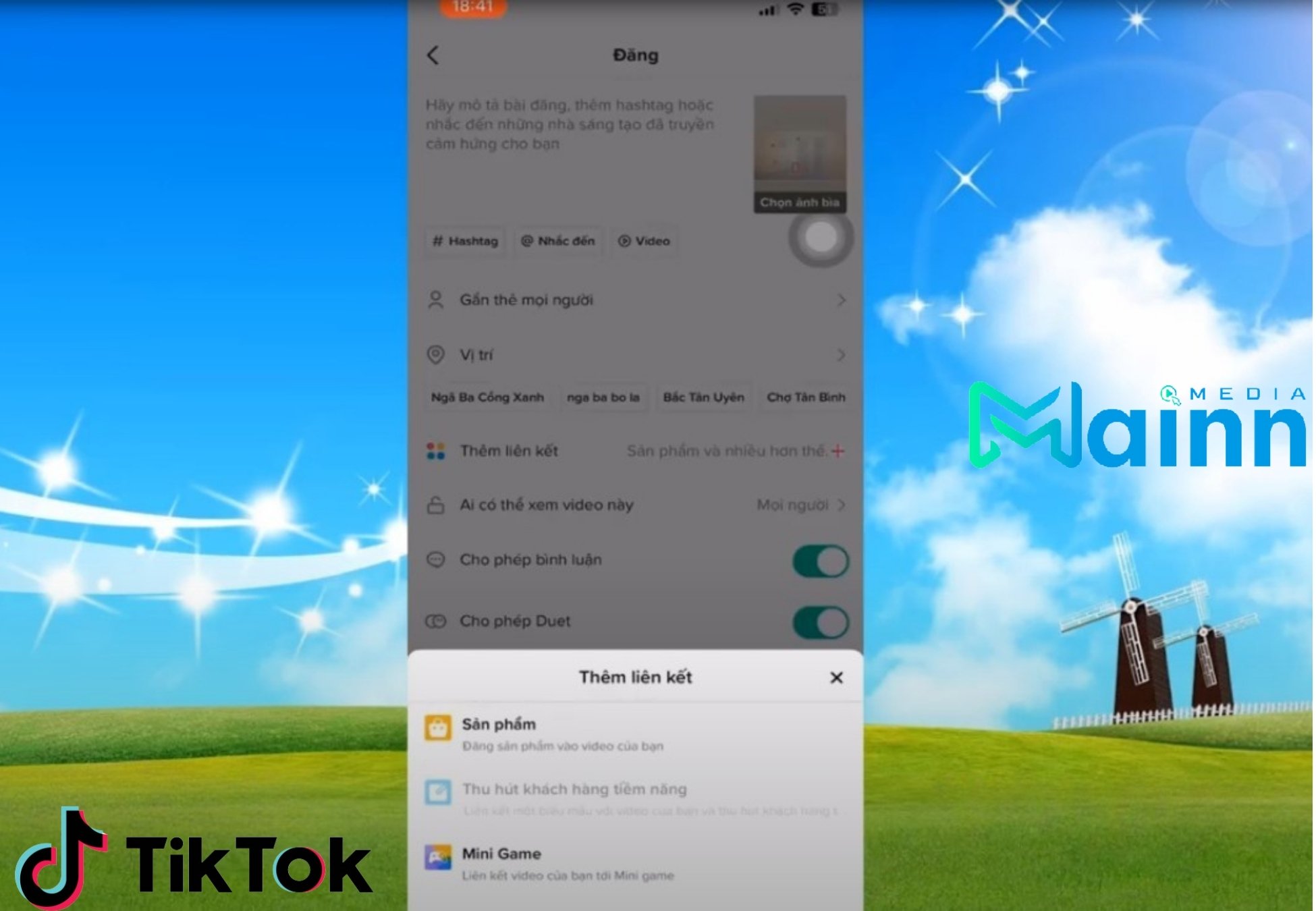 cách gắn link sản phẩm trên Tiktok