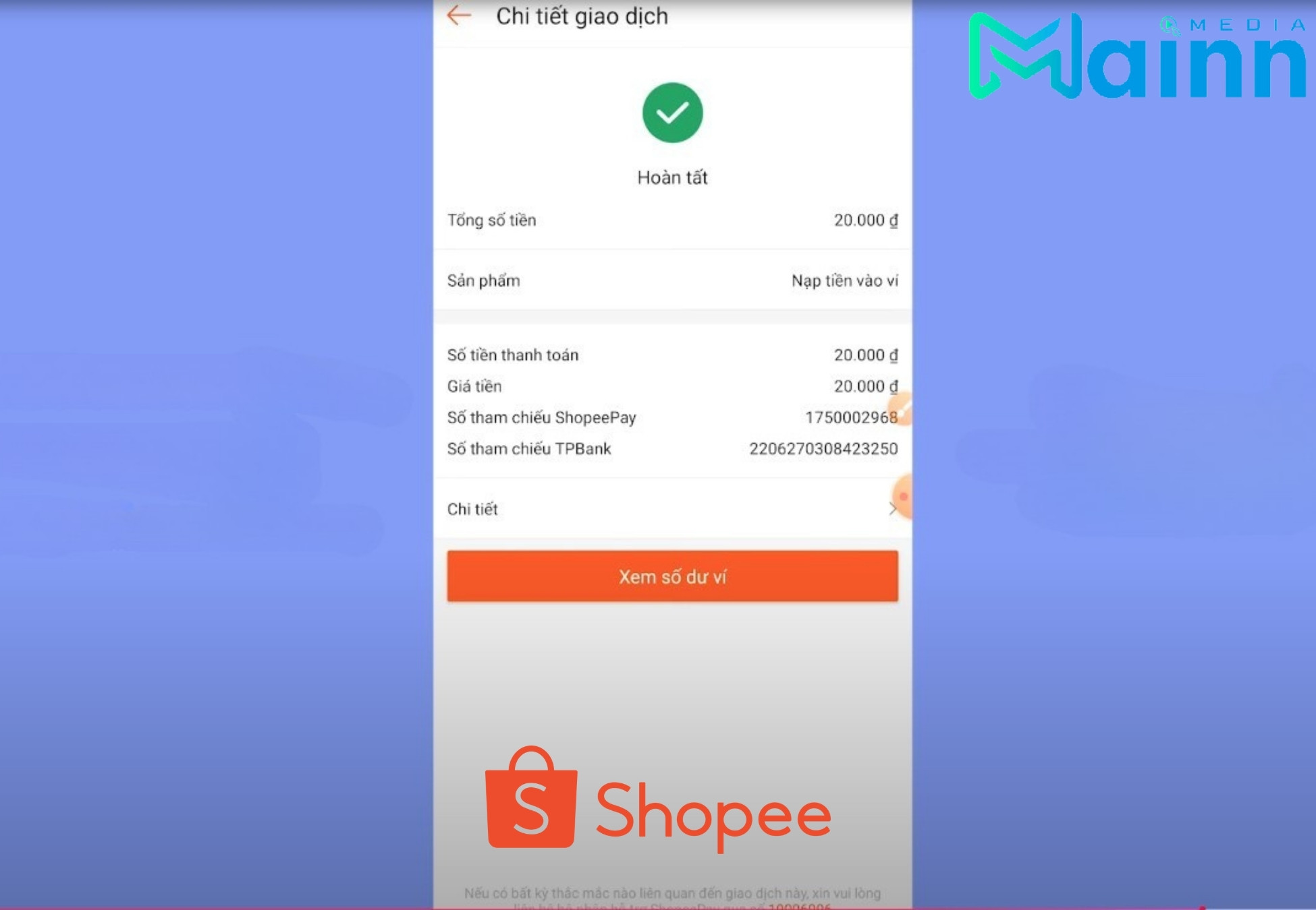 sử dụng ví Shopee thanh toán đơn hàng