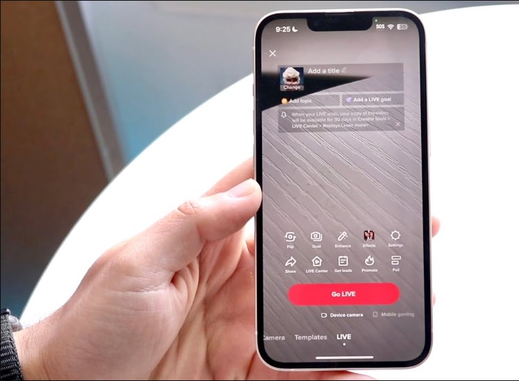 sử dụng phím tắt chụp màn hình Tiktok