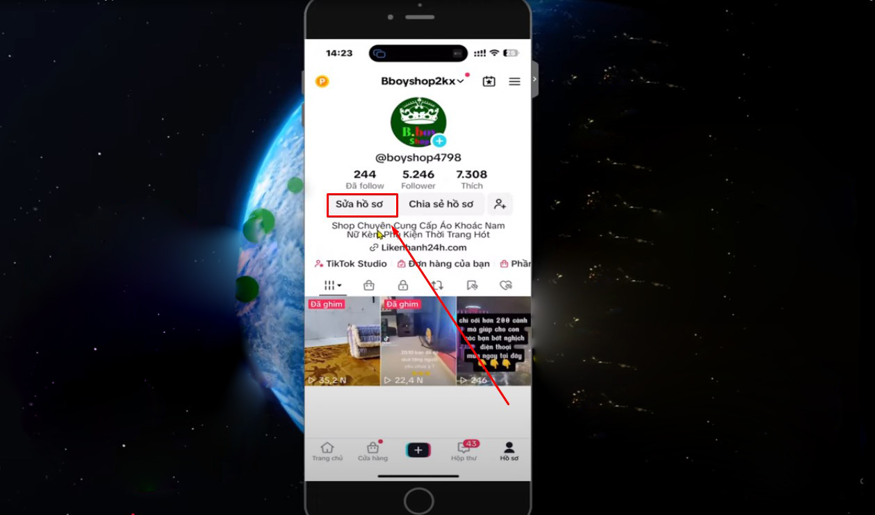 hiển thị link trong hồ sơ TikTok