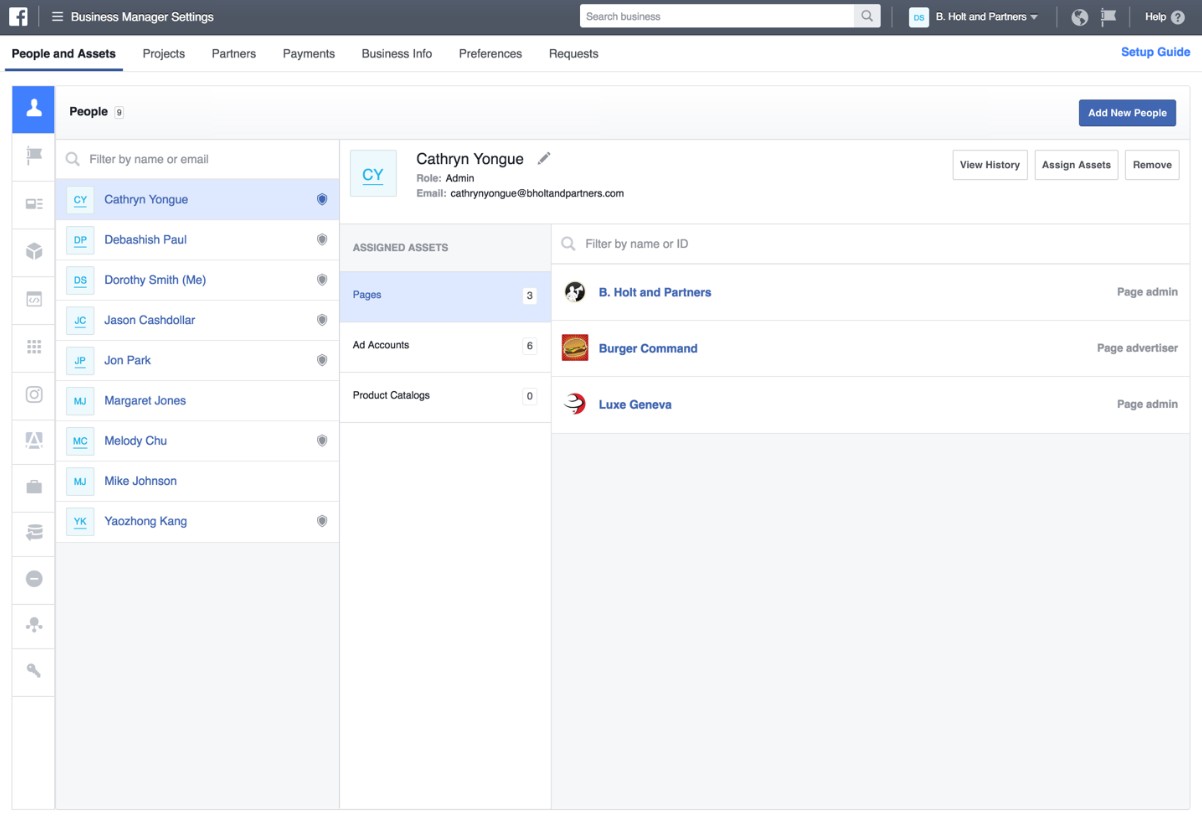 Tài khoản BM Facebook