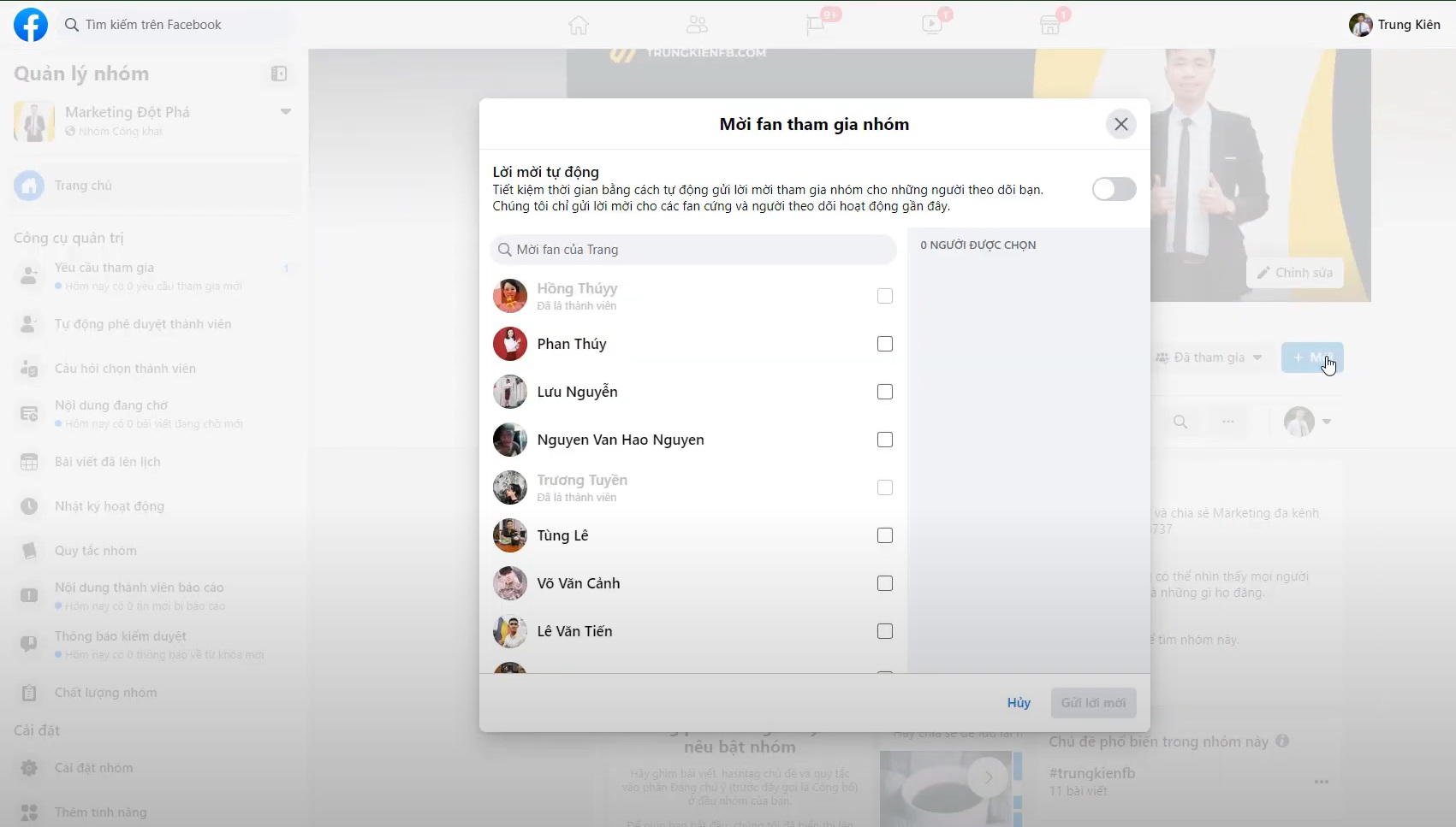 cài đặt quyền riêng tư Group Facebook