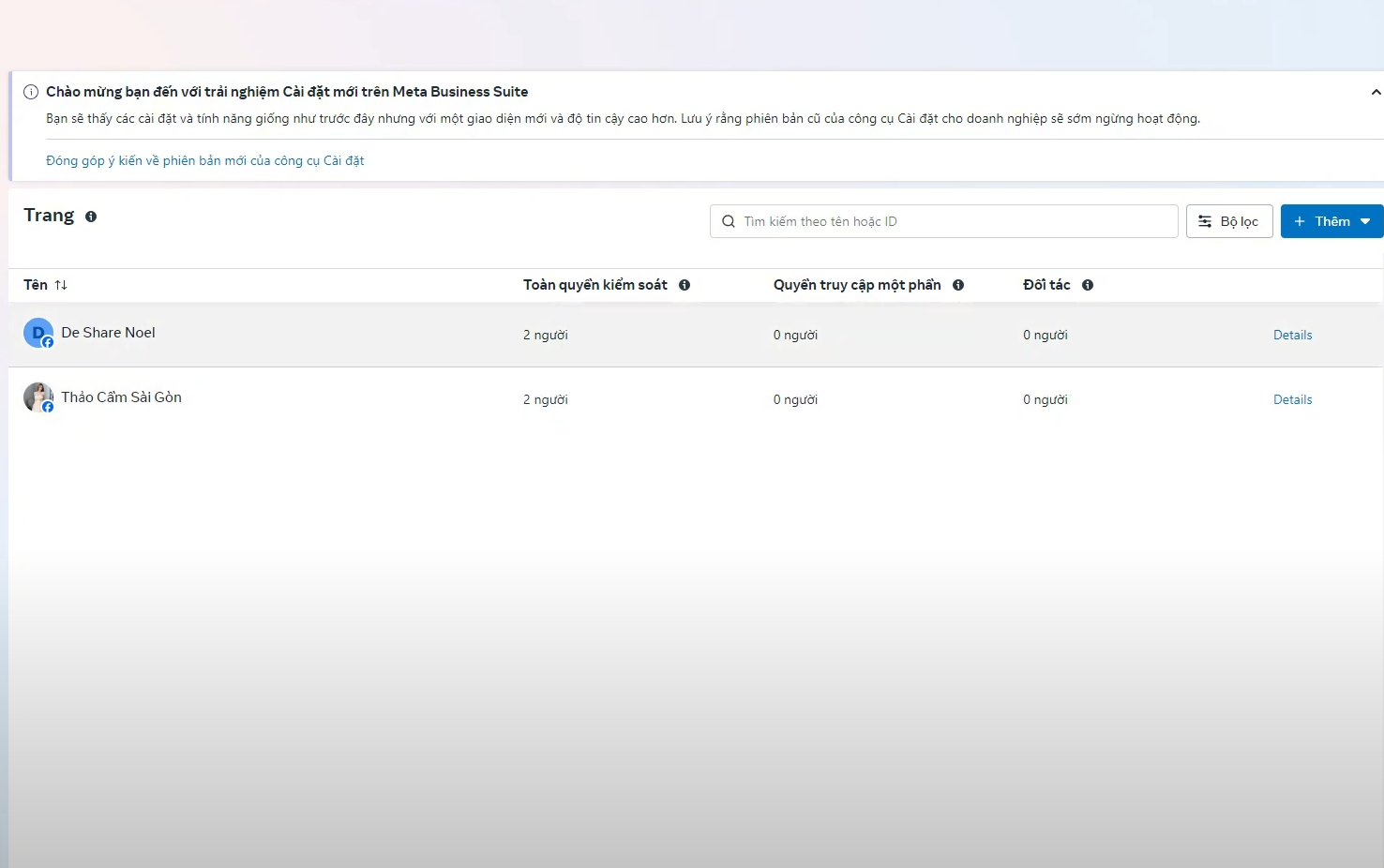 quản lý chiến dịch Facebook ads trong BM