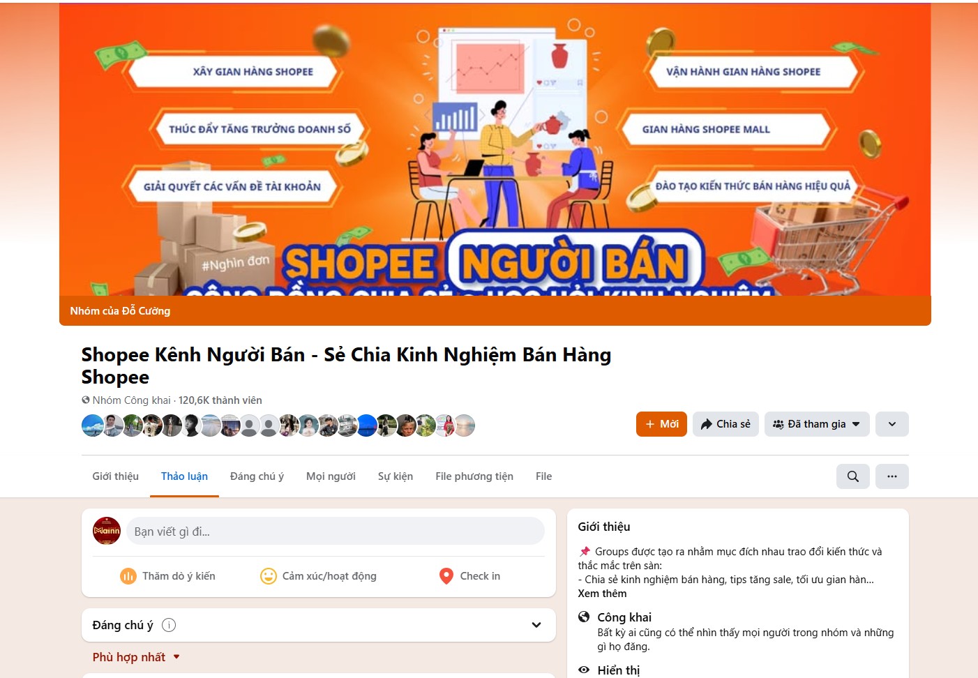 Cộng đồng Shopee Kênh Người Bán hơn 120.000 thành viên