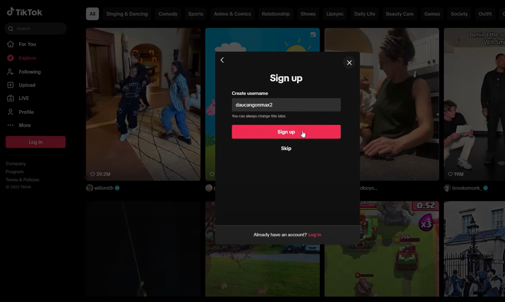 change name Tiktok