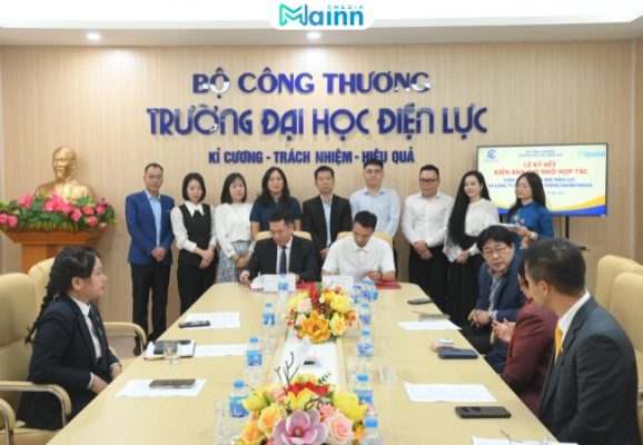 Lễ ký kết biên bản ghi nhớ hợp tác (MOU) giữa mainn media và trường đại học điện lực - 2