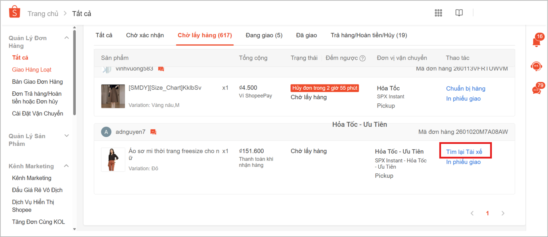 Xử lý tính trạng chưa tìm thấy tài xế