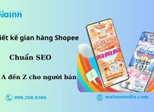 thiết kế gian hàng shopee