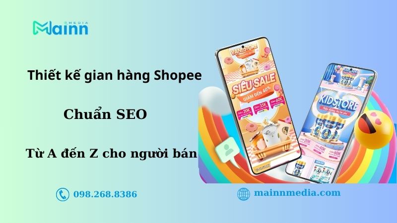 thiết kế gian hàng shopee