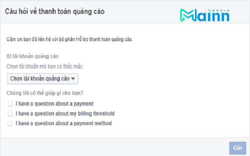 cách nâng ngưỡng tài khoản quảng cáo