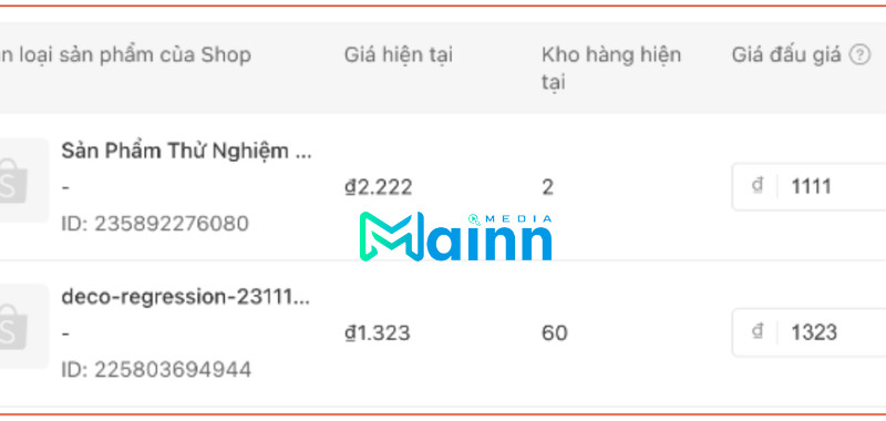 đấu giá shopee live