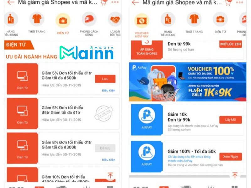 mã giảm giá shopee