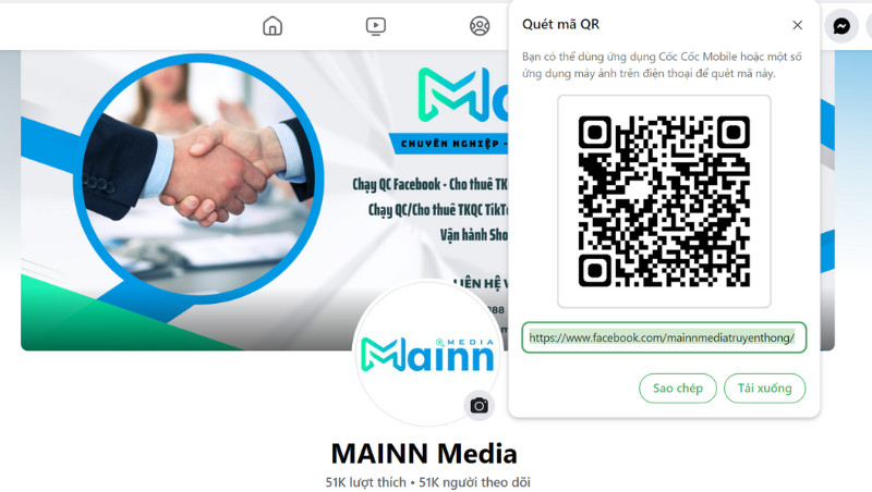 mã qr fanpage