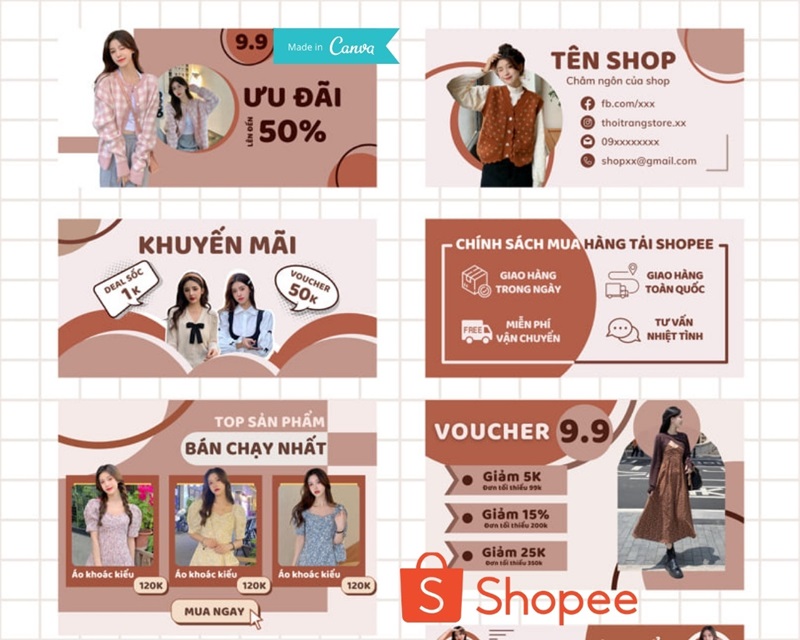 thiết kế banner shopee