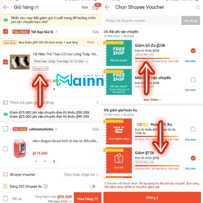 voucher shopee live