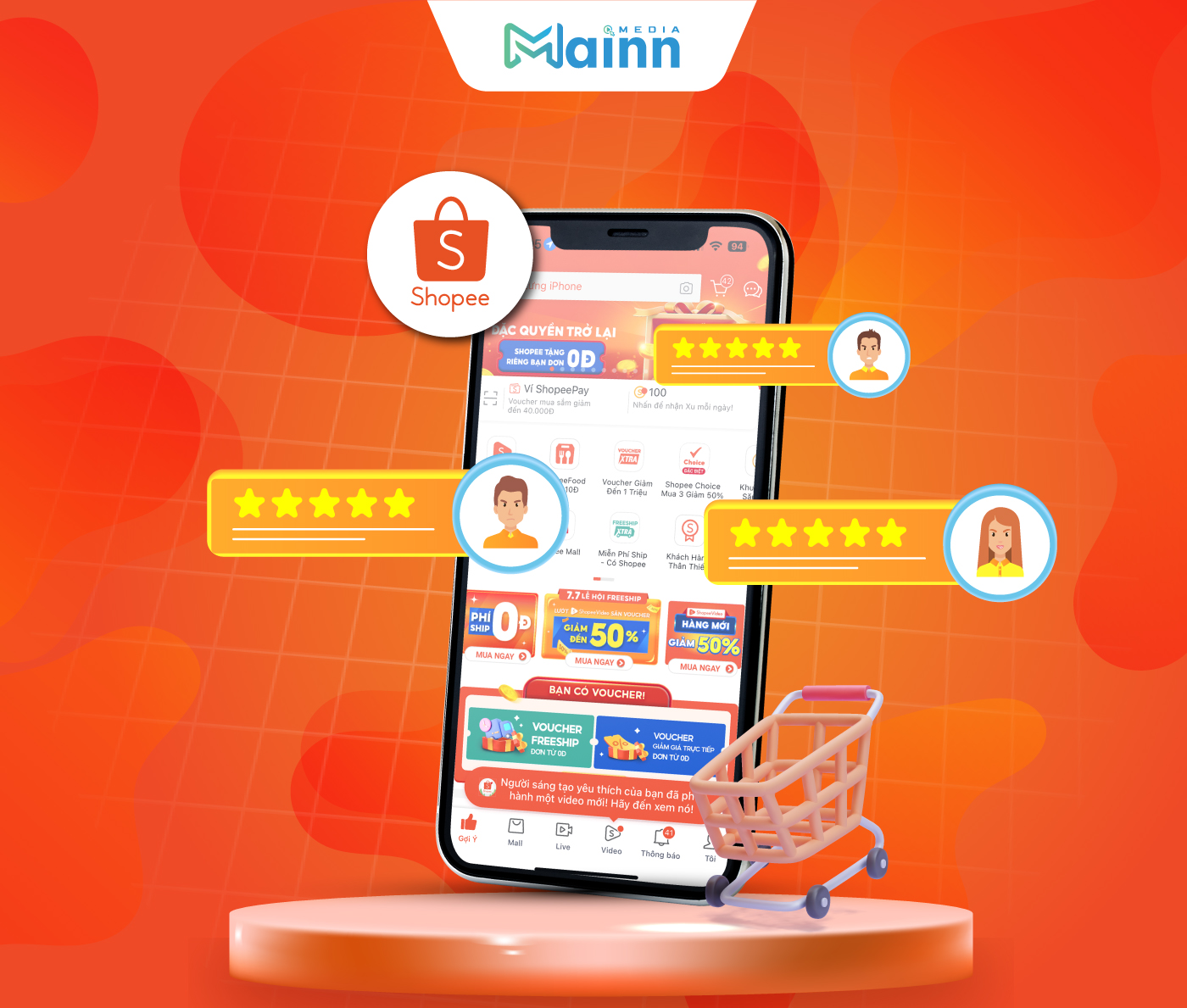 Cải thiện đánh giá Shopee