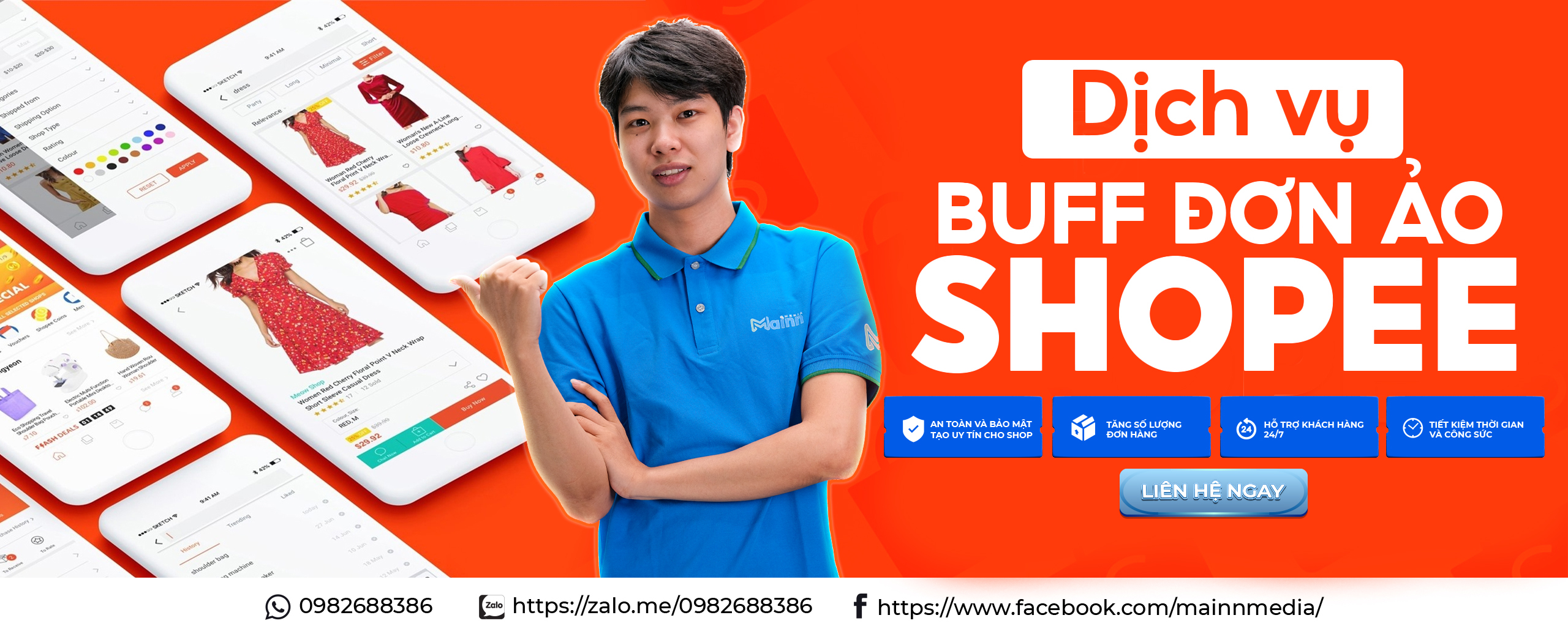 banner dịch vụ buff đơn ảo shopee