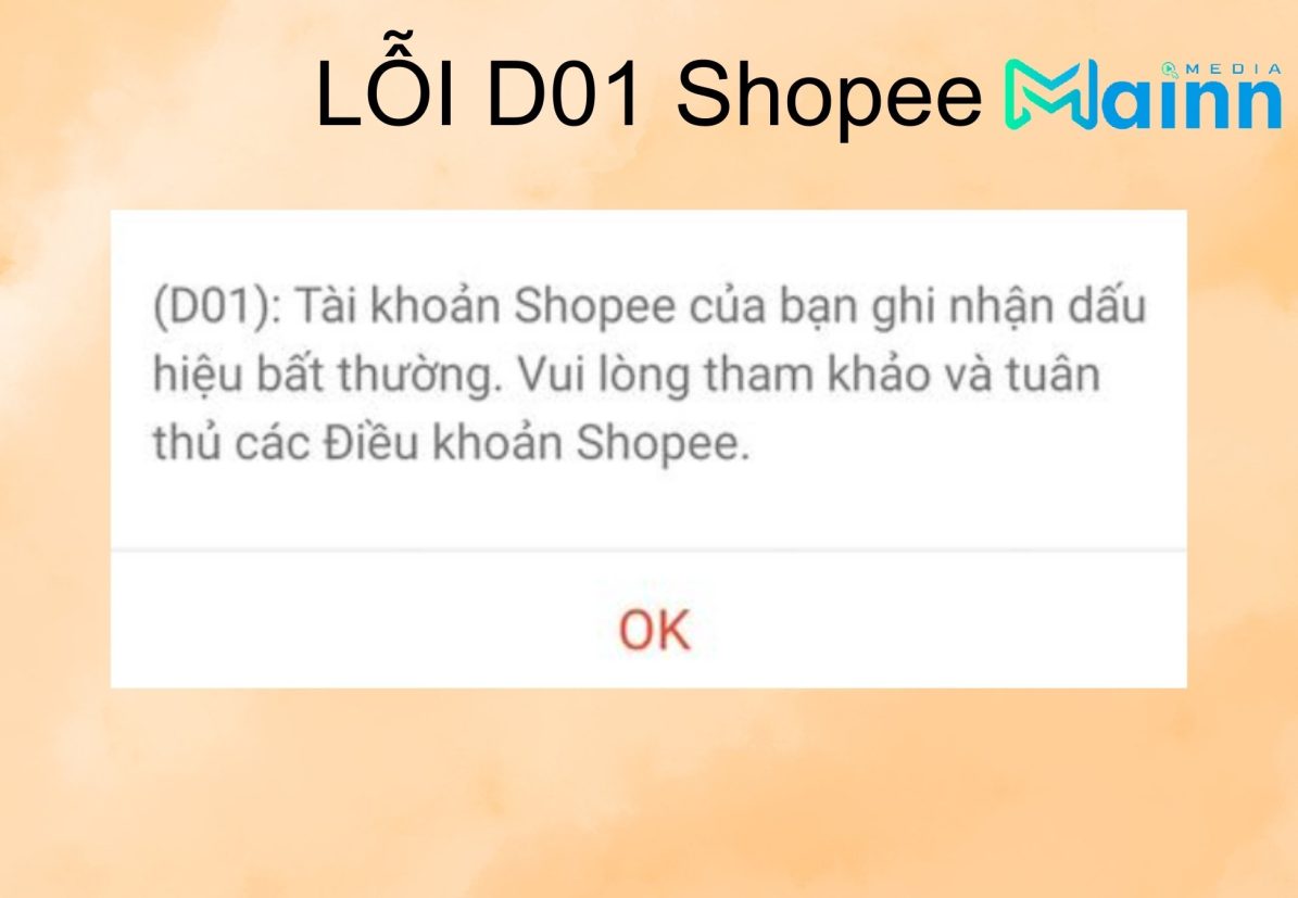 không vào được Shopee lỗi D01