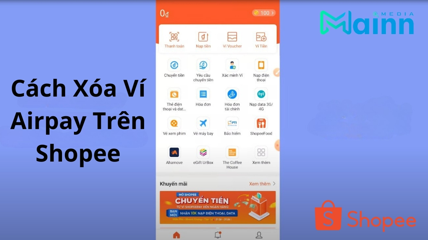 cách xóa tài khoản ShopeePay