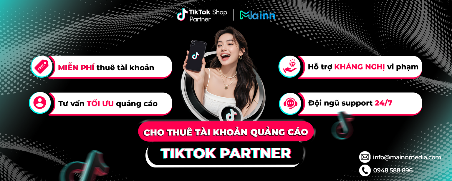 Dịch Vụ Cho Thuê TÀI KHOẢN QUẢNG CÁO TIKTOK PARTNER desktop