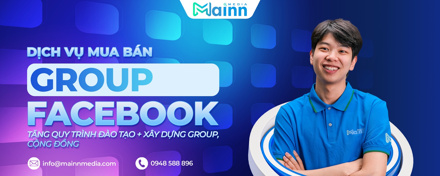 Banner dịch vụ mua Group Facebook Mainn Media desktop