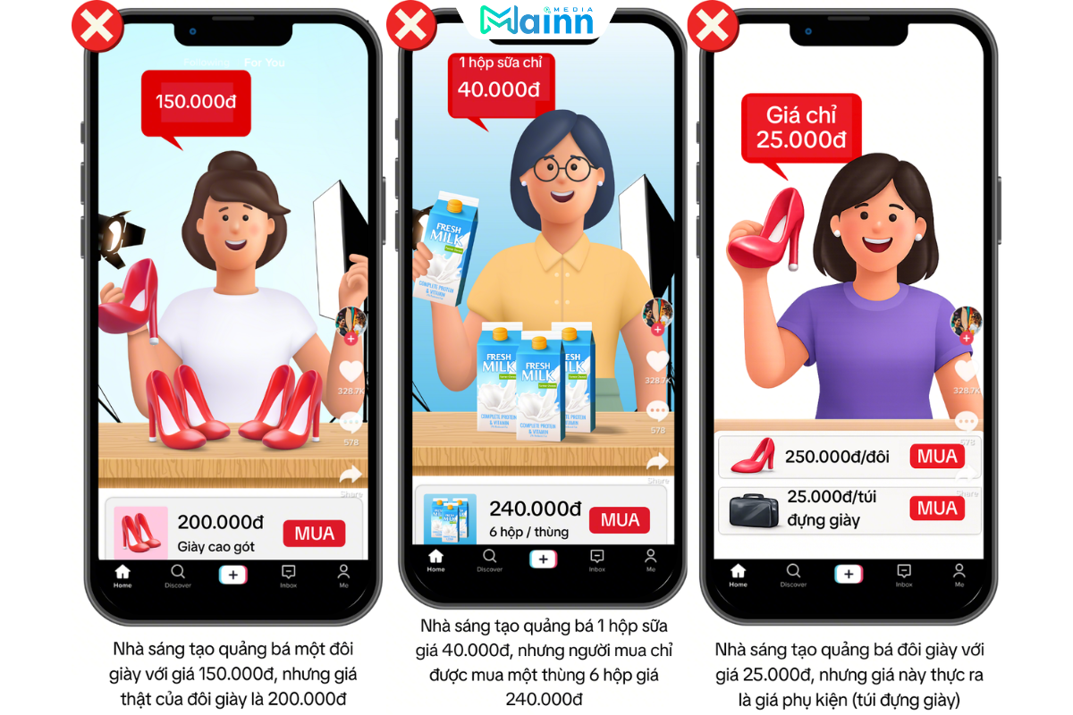 Tuyên bố về giá gây hiểu lầm